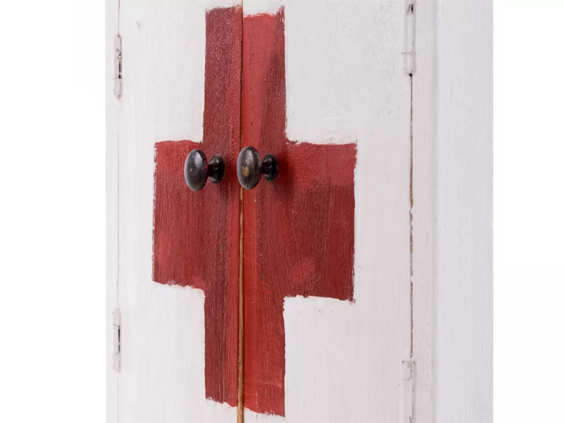ARMOIRE À PHARMACIE MEDIC 35 Bois massif en acajou 06 weiß-landhaus