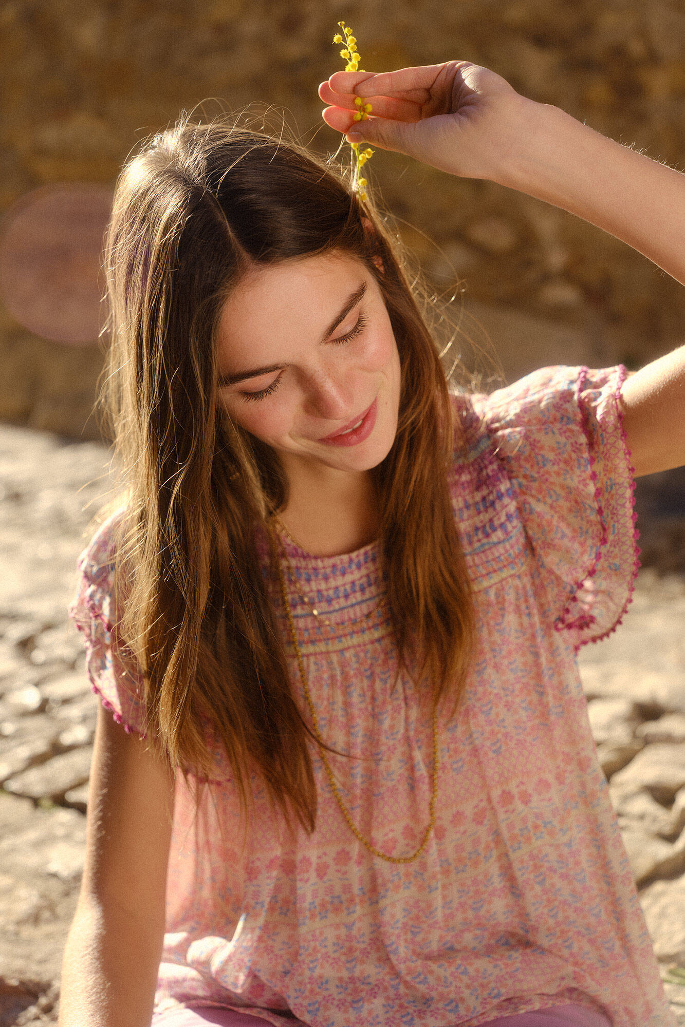Blusa fluida estampada Coralie - Várias cores