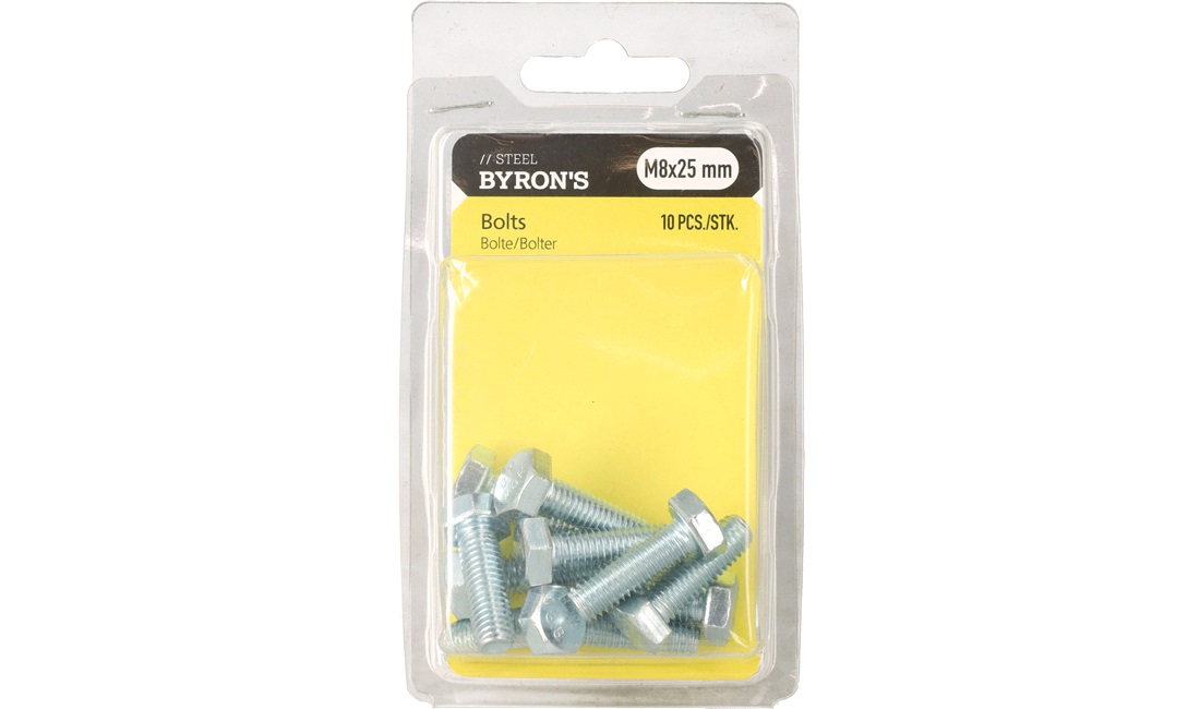 Bolte M8x25 mm - 10 stk.