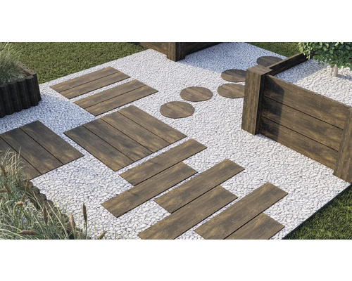 Betonnen houten plank, rustiek bruin, 90 x 22,5 x 4 cm