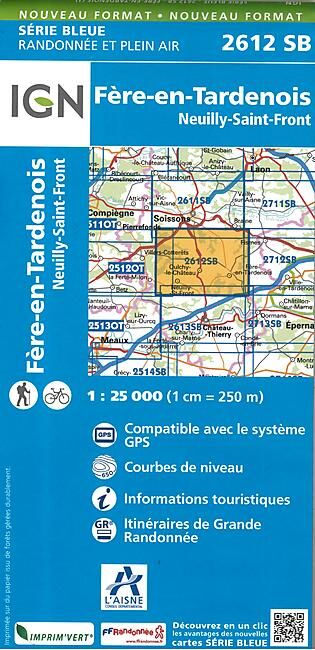 IGN - 2612 SB FERE EN TARDENOIS 1 25 000