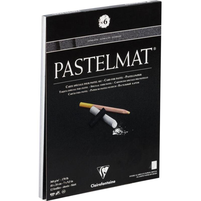 Pastelmat bloc collé 12F 18x24cm 360g