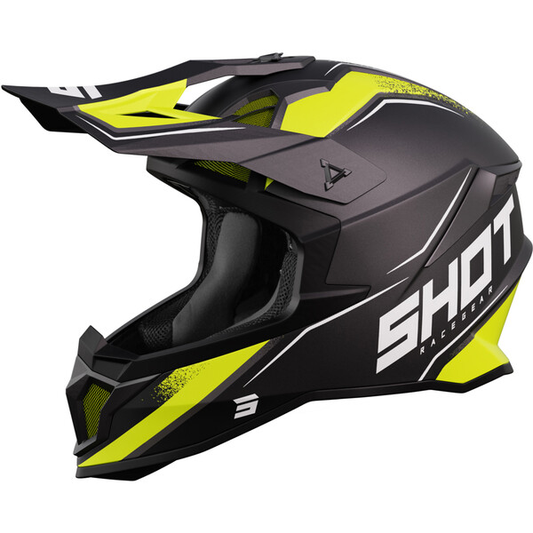 Shot - Casque Lite Prism Noir Mat / Jaune fluo