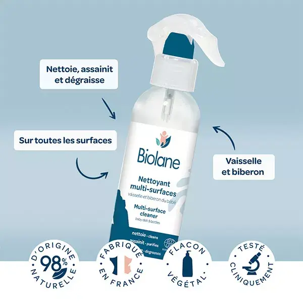 Biolane - Nettoyant Multi-Surfaces - 250 ml