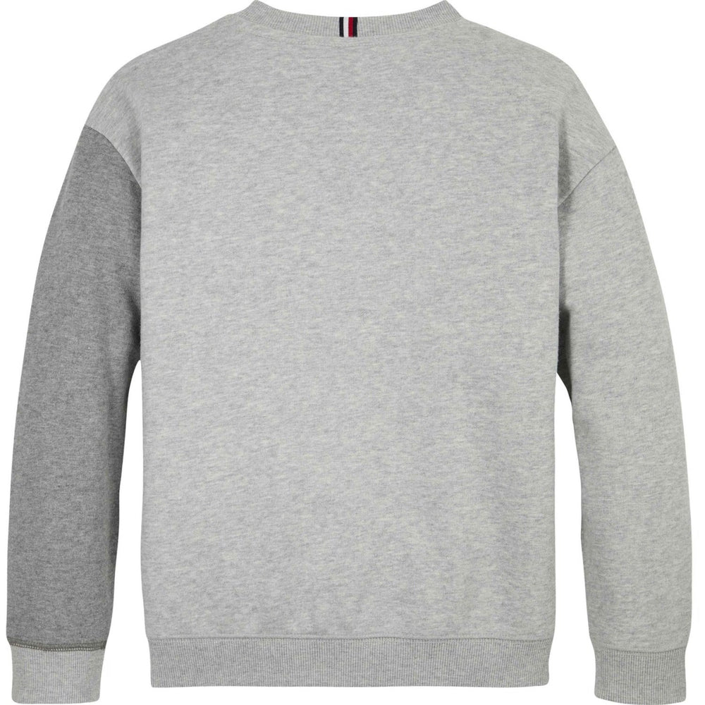 Køb Tommy Hilfiger Grey Heather Mix Monotype Spliced Printed Cn Sweatshirt