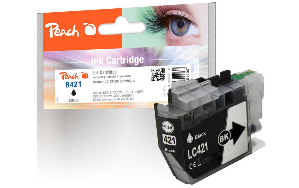 Tinte Brother LC-421BK BlackDruckerpatrone, Schwarz