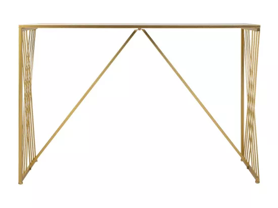 Console en métal doré 120x40x80