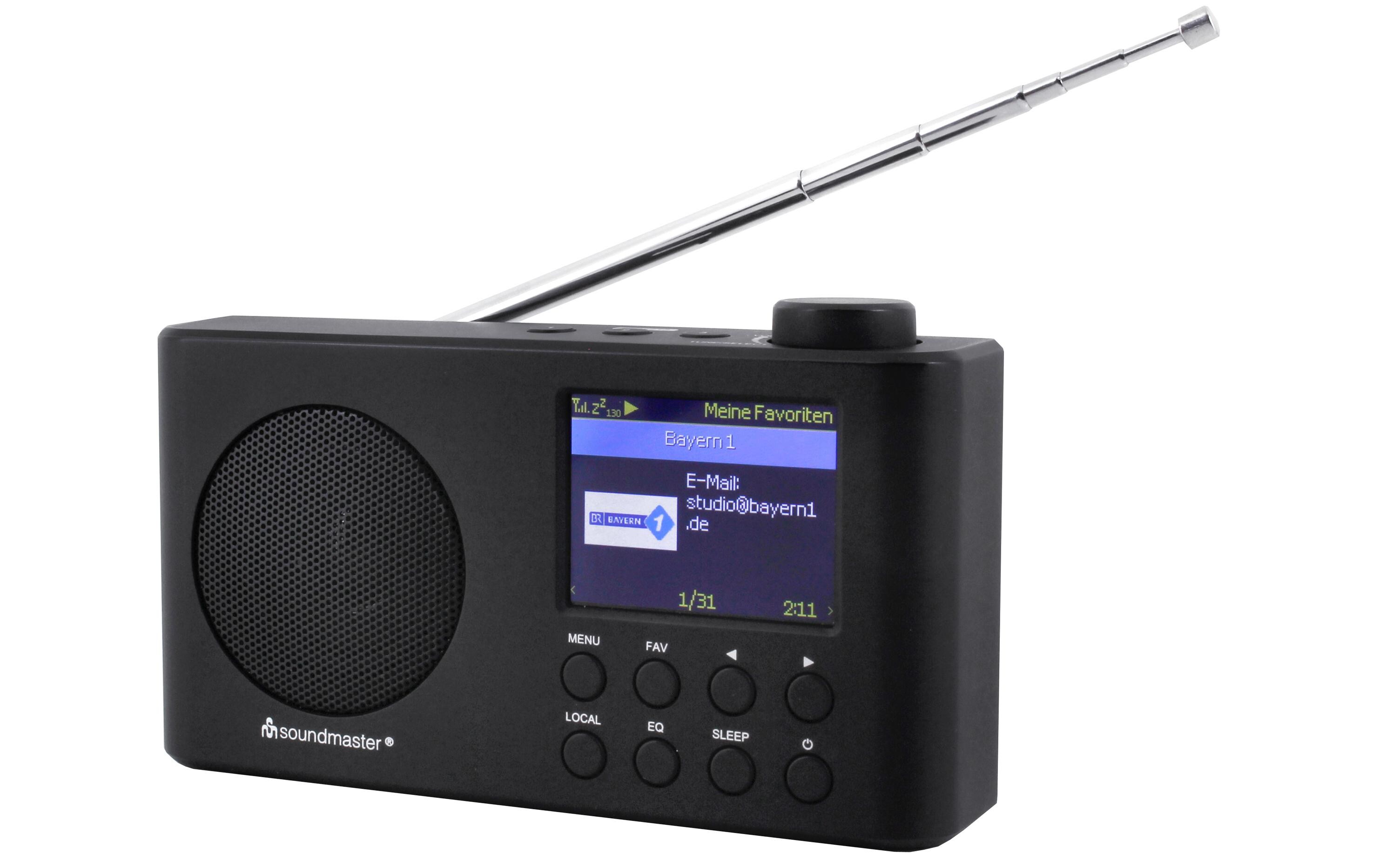 Internet Radio IR6500SW SchwarzPortables Internetradio mit eingebautem Akku und Farbdisplay