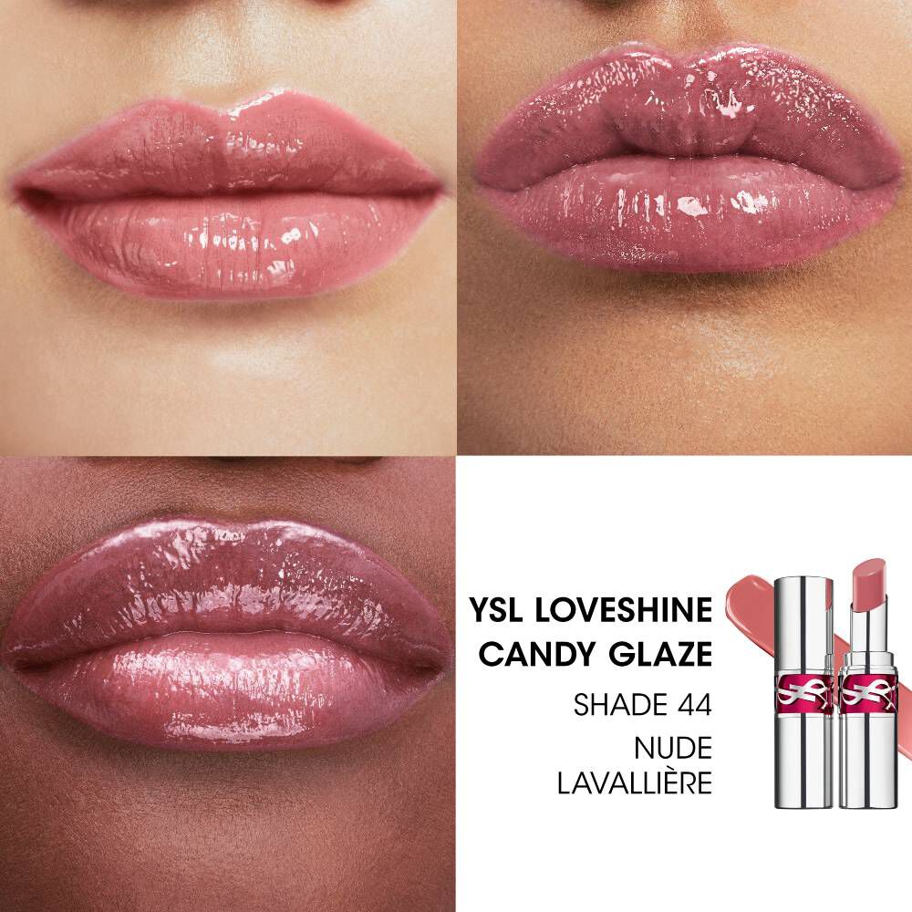 YSL LOVESHINE CANDY GLAZE  GLOSS EFFET REPULPANT EN STICK - 44 NUDE LAVALLIERE