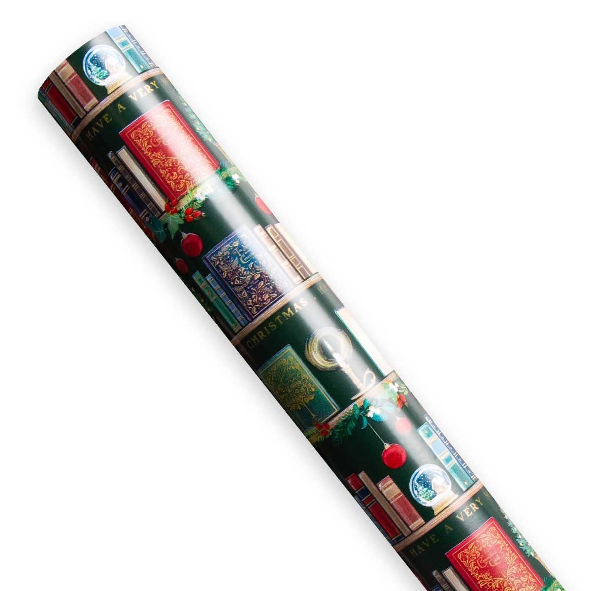 Festive Bookcase 3M Rollwrap