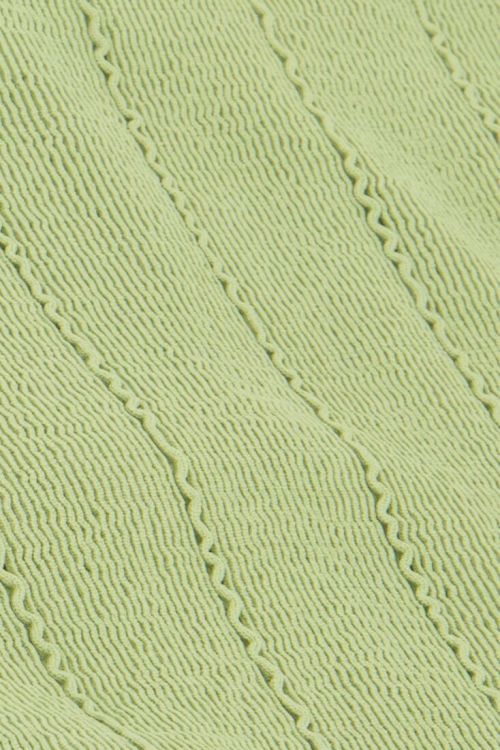 Groen bikini broekje met rib en ruffle
