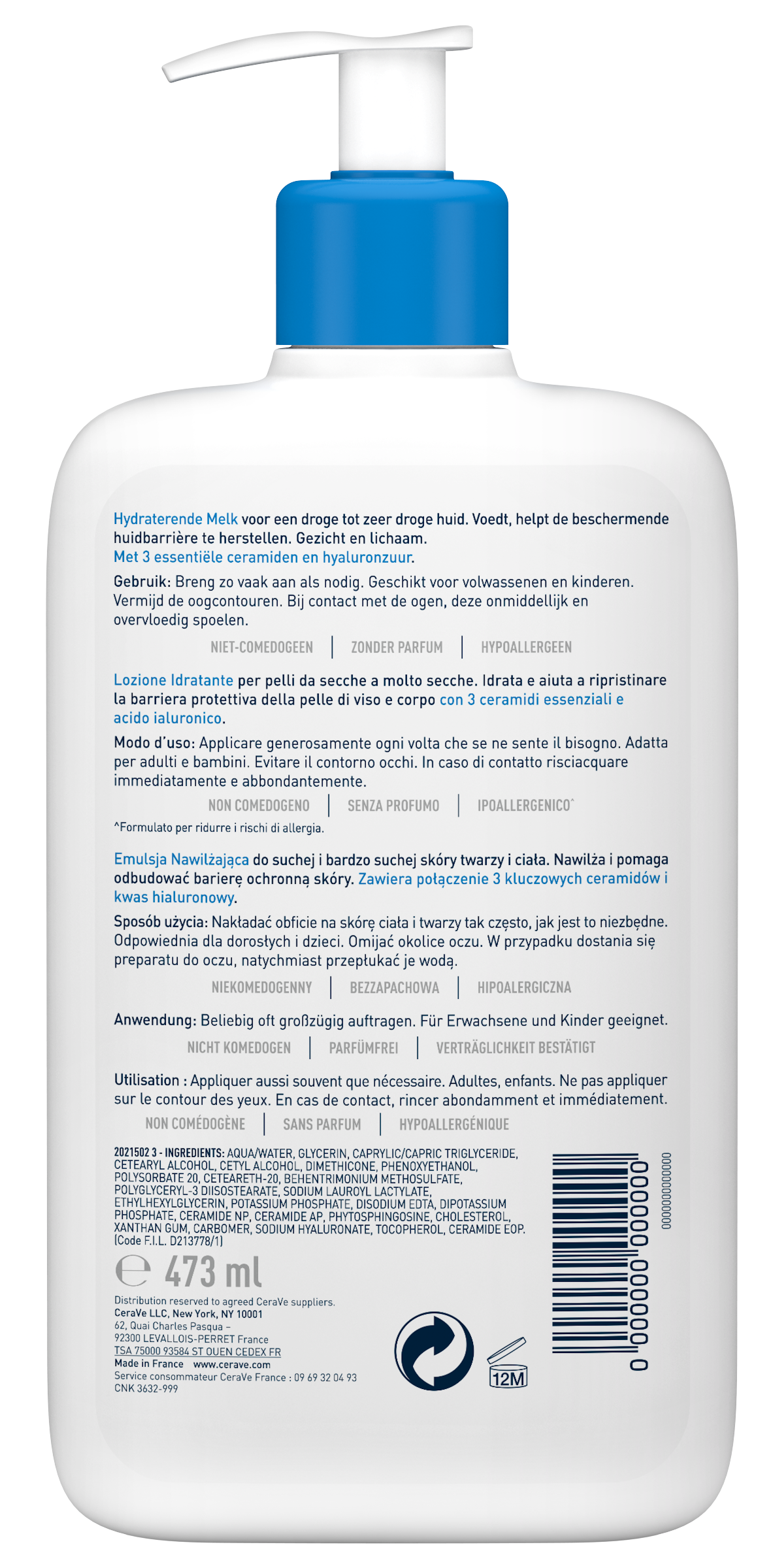 CERAVE Feuchtigkeitslotion Disp 473 ml