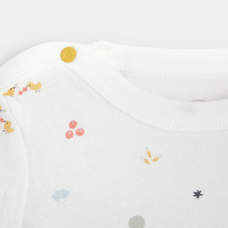 T-shirt bébé en maille tubique bio beige Absorba Beige