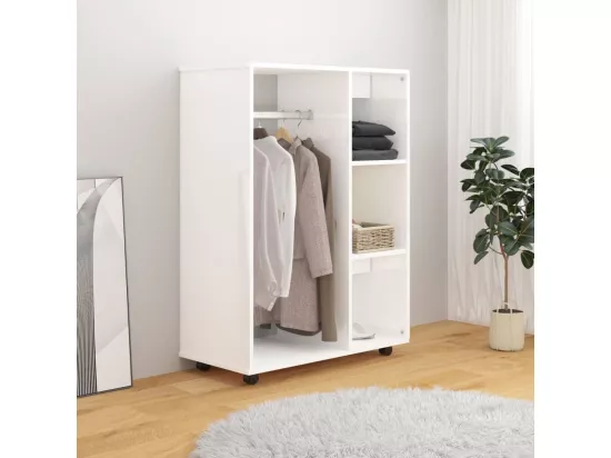 Garde-robe Blanc brillant 80x40x110 cm Bois d’ingénierie