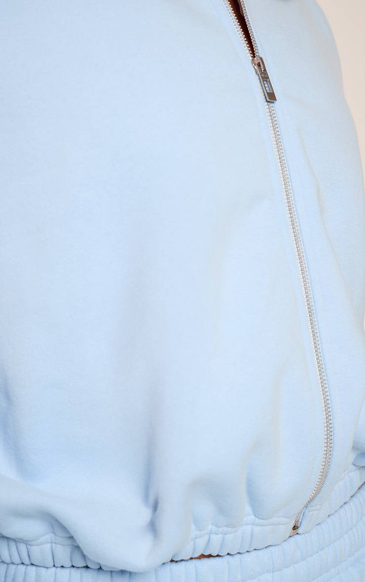 Bleu Clair Veste Bomber En Molleton De Coton