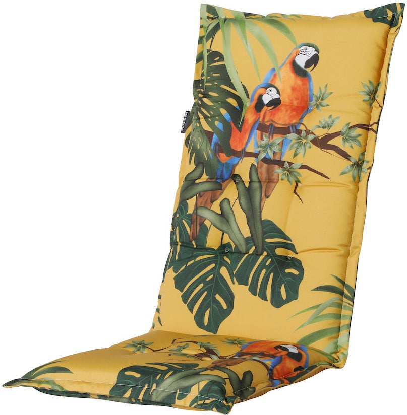 Madison tuinkussen hoge rug Riff geel 123 x 50 x 6 cm