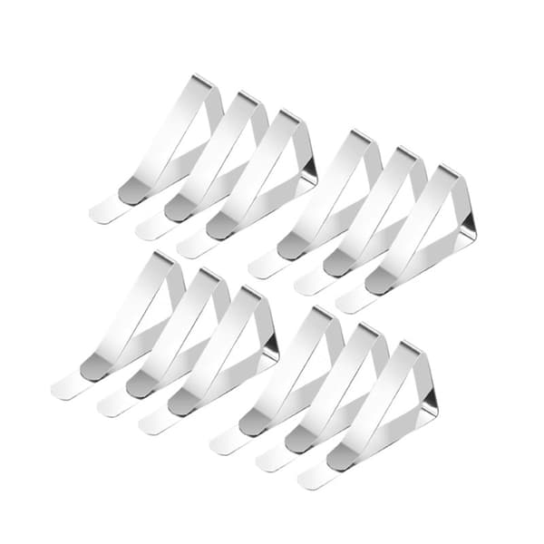 INF Klips for å holde duk på bordet Sølv  12-pack