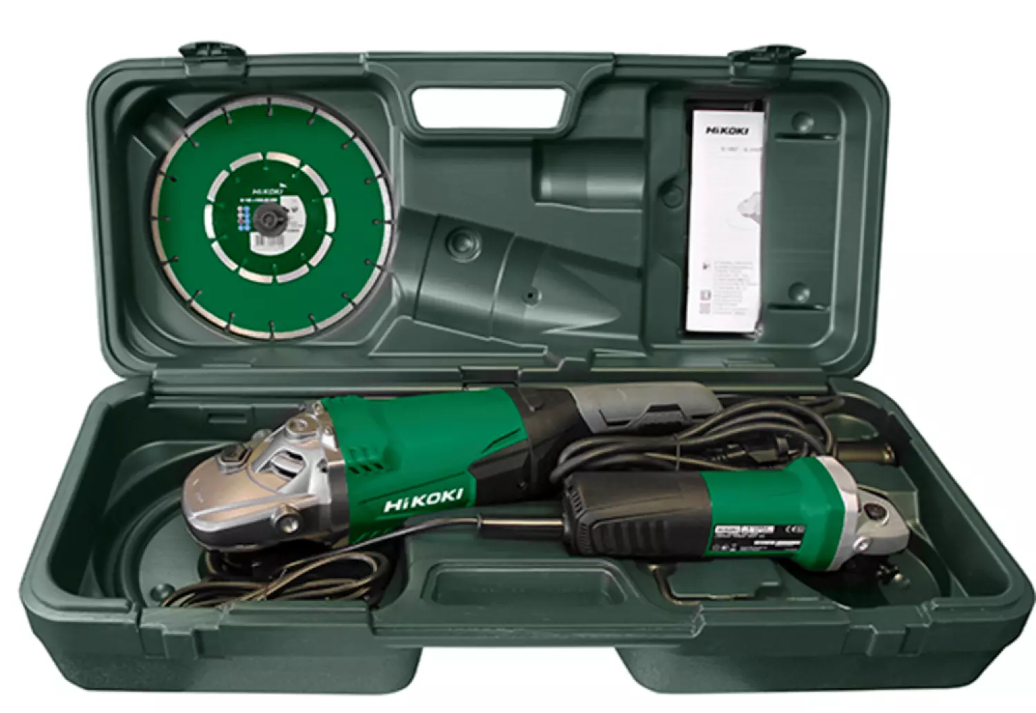 HiKOKI G23SW2CPZ G23SW2 & G13SR4 Haakse slijper combiset in koffer incl. diamantzaagblad - 2200W - 730W