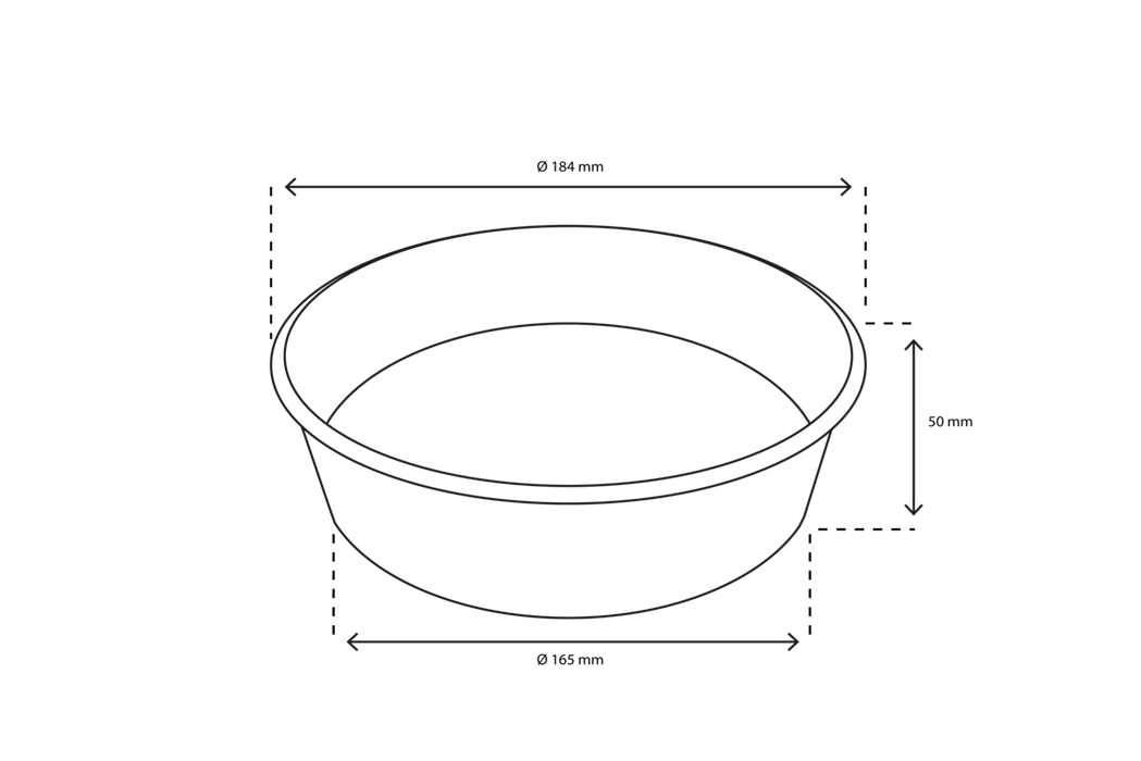 Salade Poke Bowl 900ml 30oz Ø184mm kraft