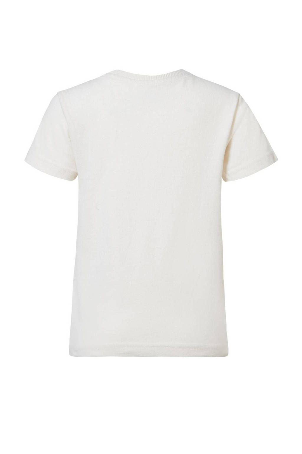 Noppies T-shirt met printopdruk wit/blauw