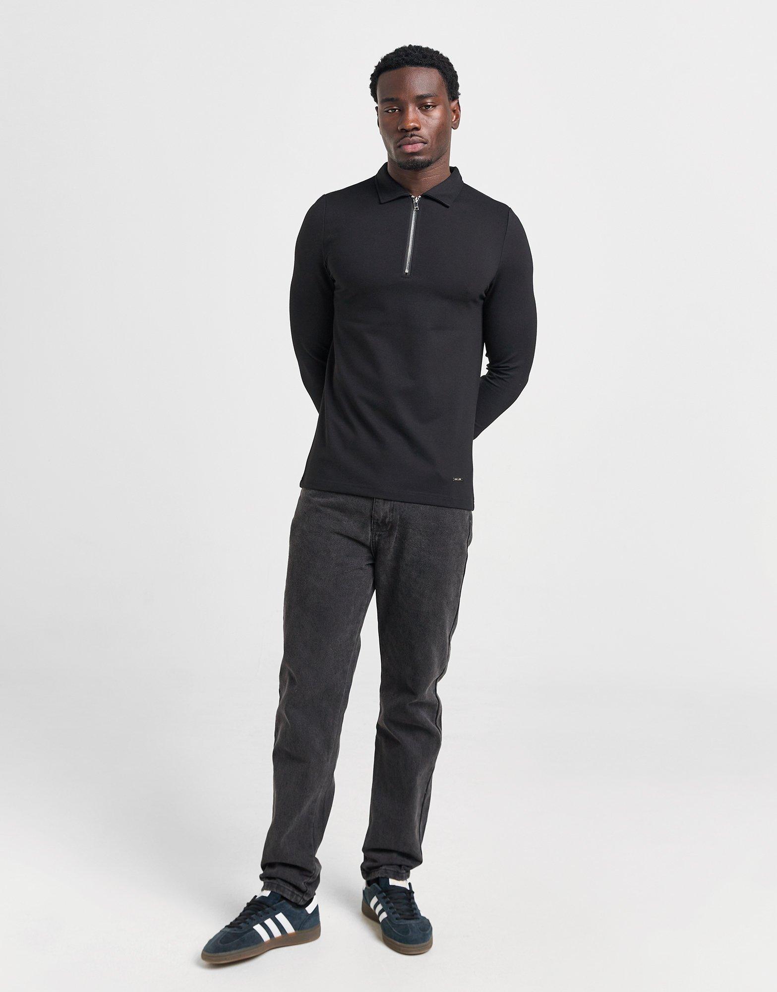 Belier Polo Zippé Manches Longues Homme