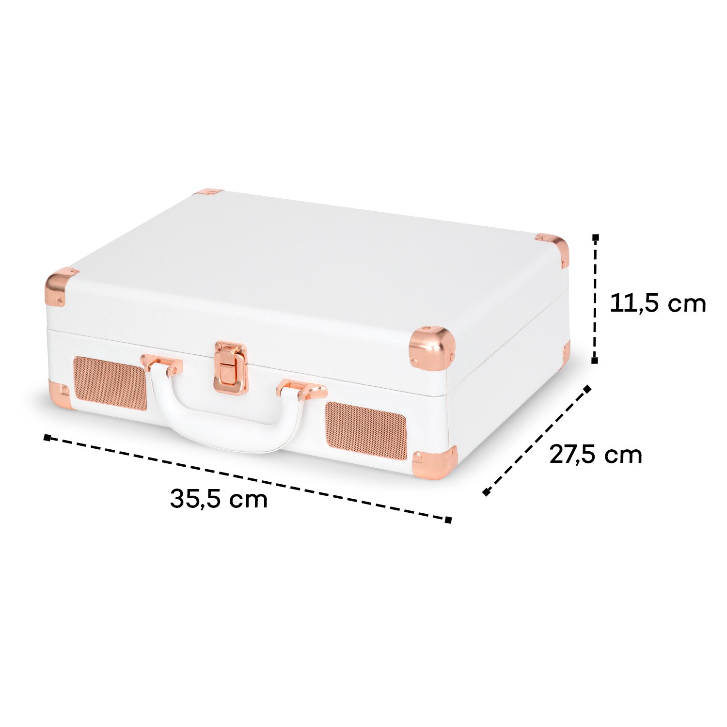 Nostalgy by auna Peggy Sue Retro-Plattenspieler LP USB AUX MDF-Koffer