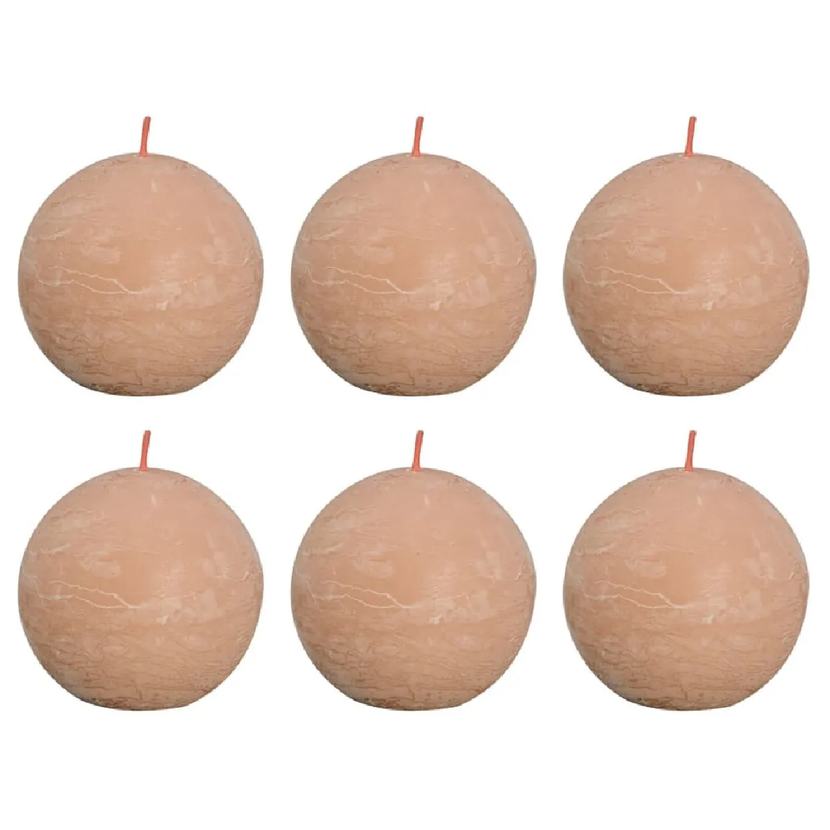 Bolsius Bougies Boule Shine Rose Brumeux