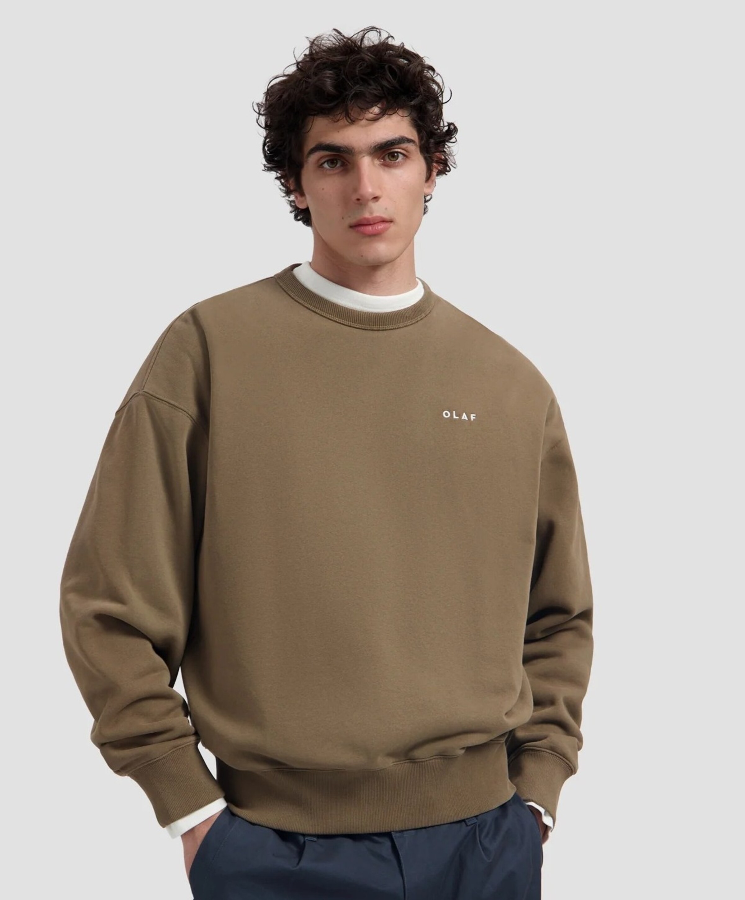 Olaf Heren sweater bruin