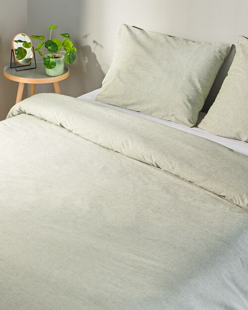 housse de couette chambray 240x200/220 vert