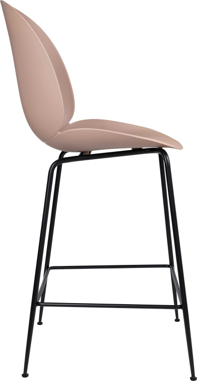 Gubi Beetle Chair barkruk 65cm met zwart onderstel beige