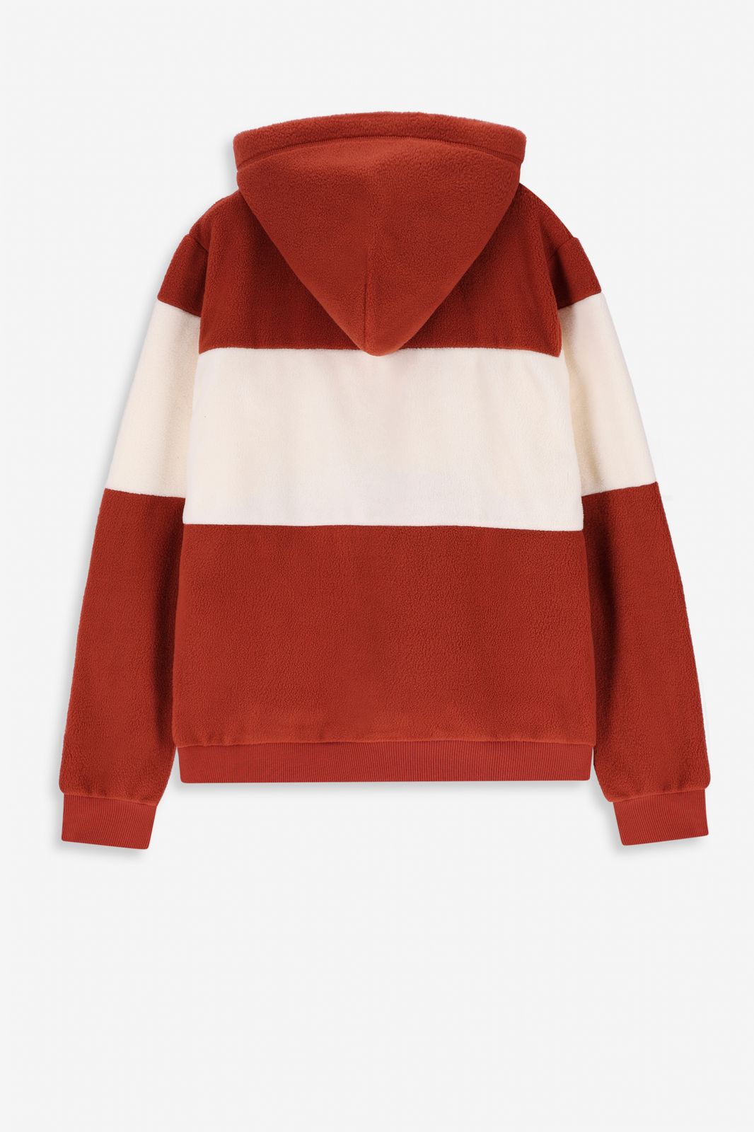 Donkerrode colourblock hoodie