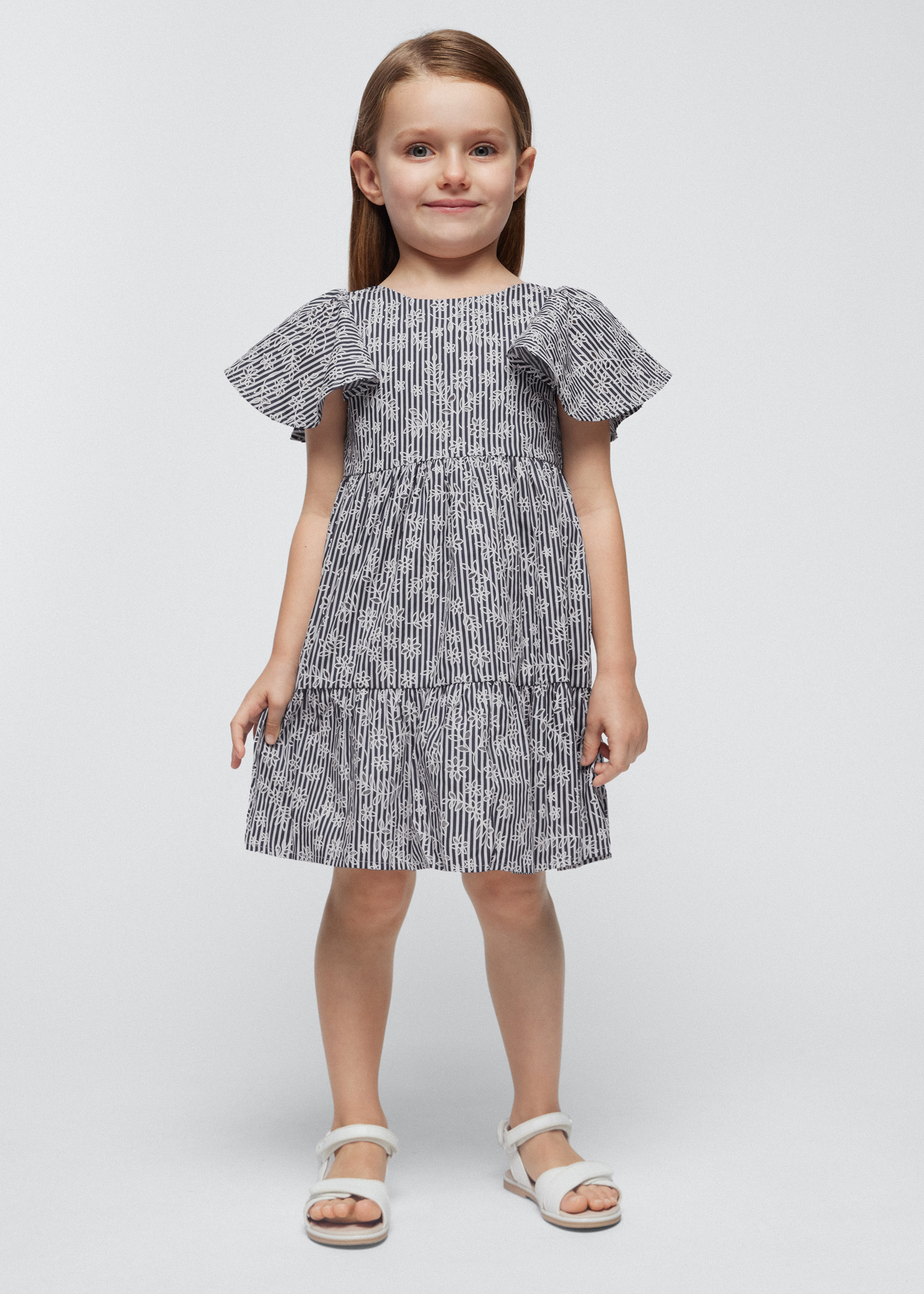 Vestido listrado de popeline da Granada Girl
