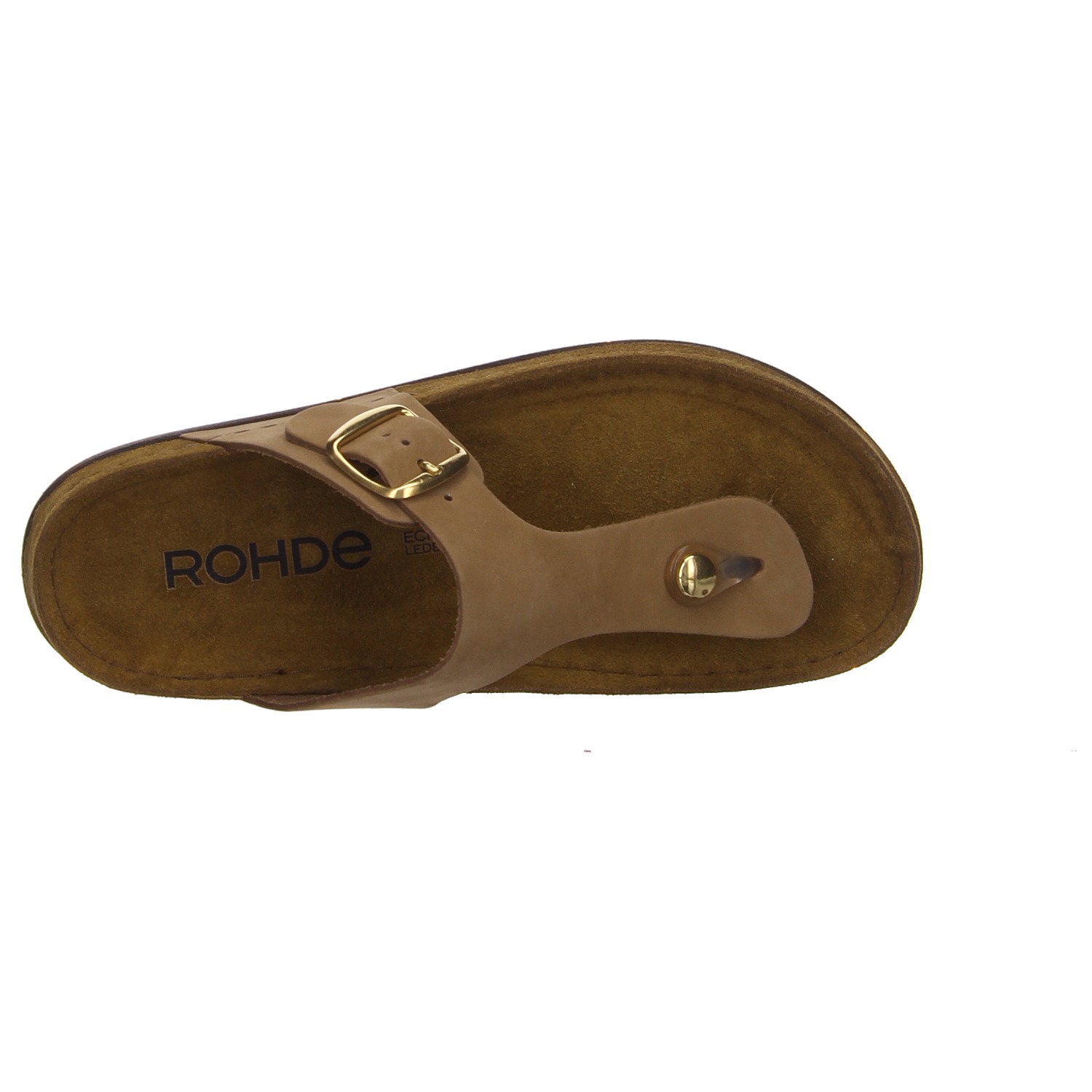 Rohde Pantoletten braun beige