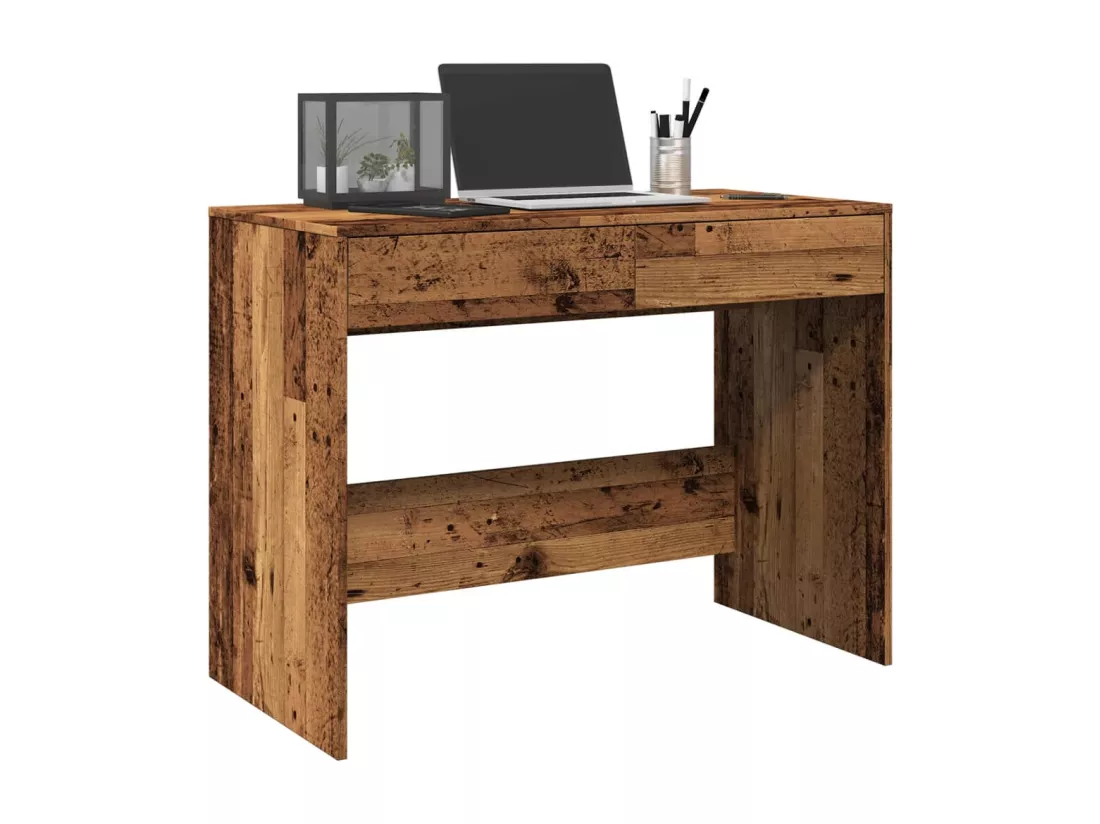 Bureau vieux bois 101x50x76,5 cm bois d'ingénierie