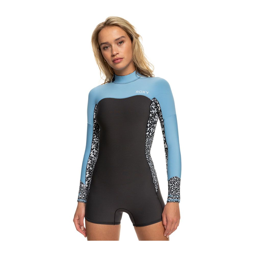 Roxy SWELL SERIES BZ - Combinaison shorty 2 mm Femme jet/boy blue