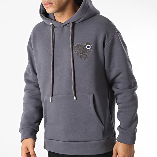 Sweat Capuche Gris Anthracite