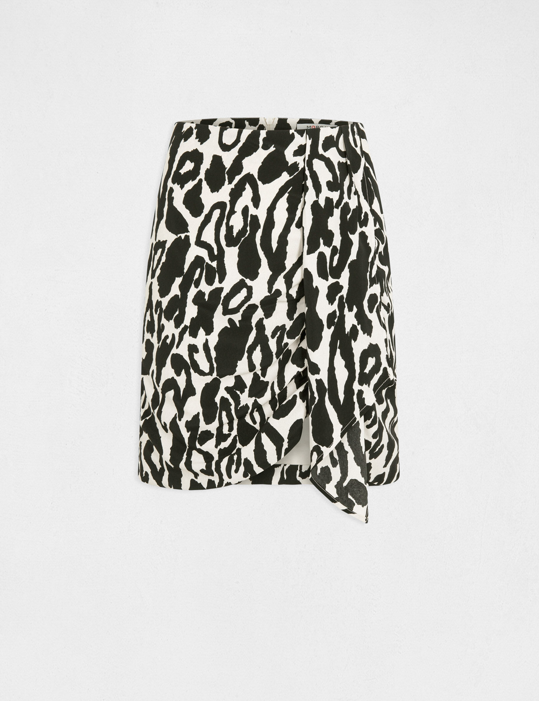 Jupe ajustée drapée imprimé animalier multico femme - multico