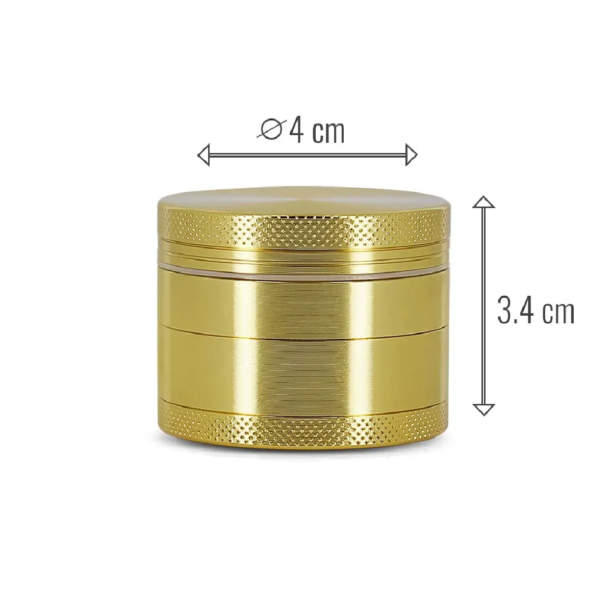 Grinder Aluminium 4 Parties - Or