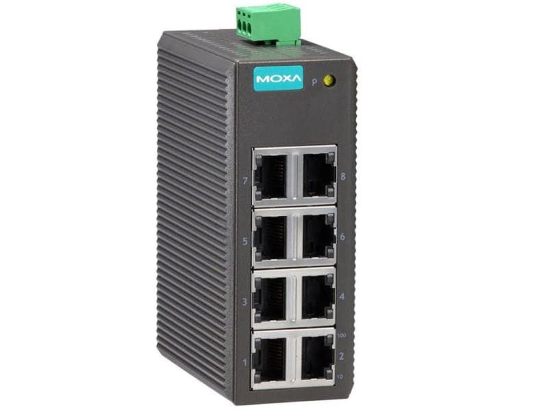 Moxa Rail Switch EDS-208 8 Port Unmanaged Switch für Ethernet