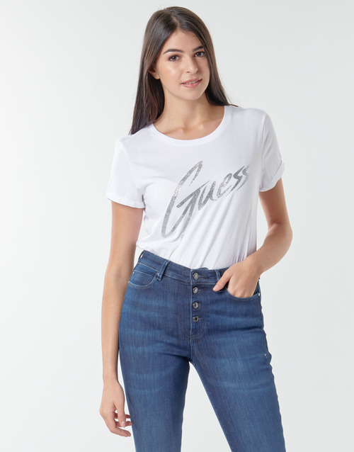 Guess - SS CN IVONNE TEE - Blanc