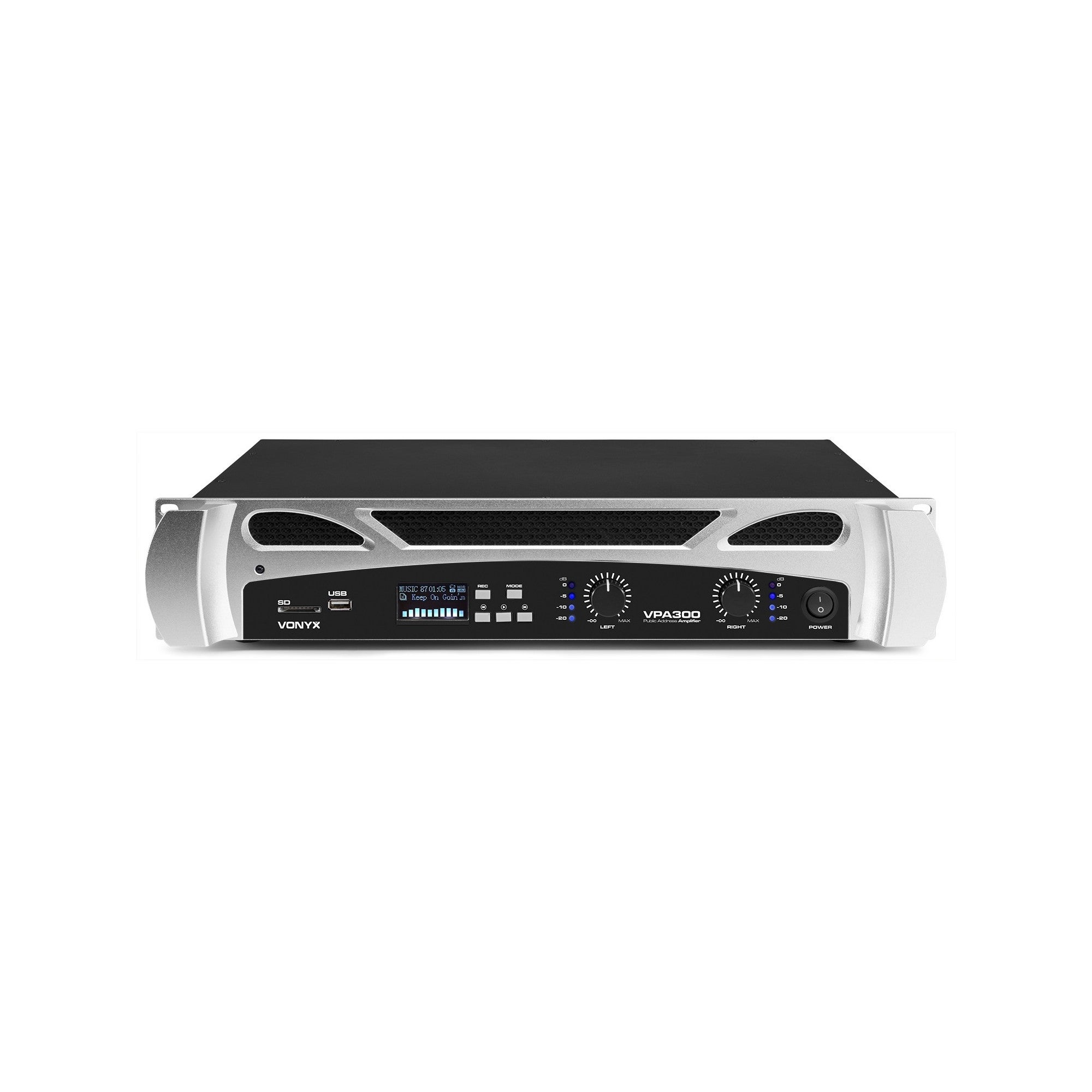 Vonyx VPA300 2x 150W versterker / mediaplayer met Bluetooth