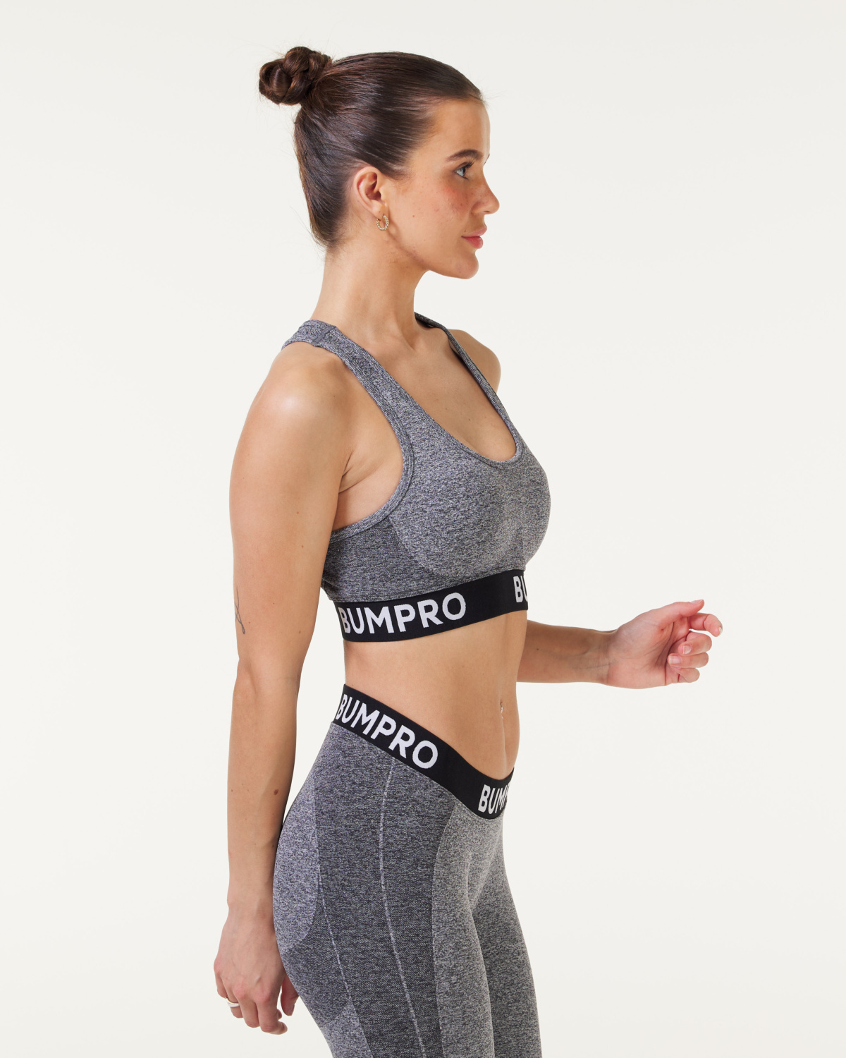 Bumpro Battle Bra Grey Melange