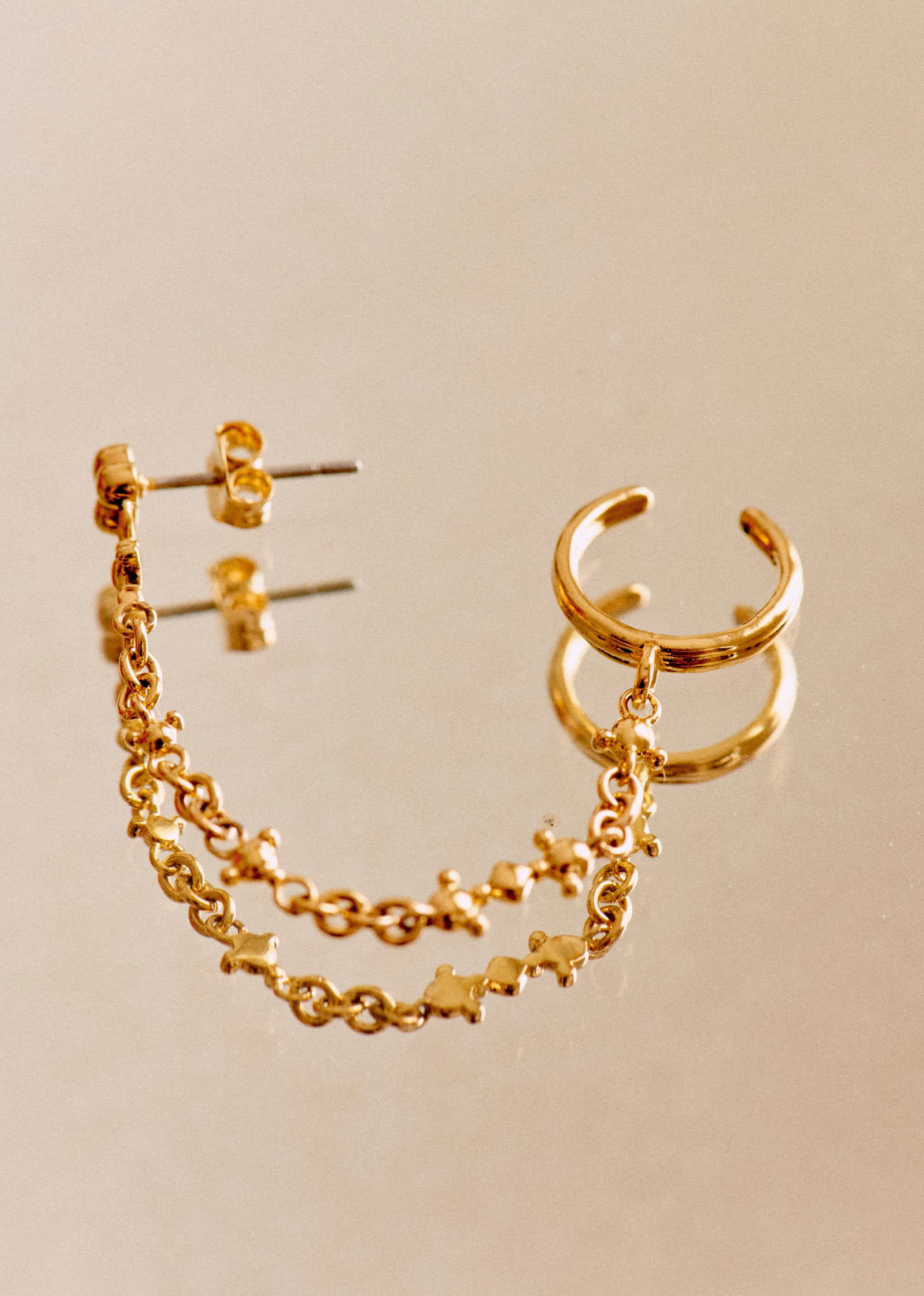 Ear Cuff Chaîne Valentine - Doré - E-SHOP/BIJOUX Boucles d'Oreilles 5905785