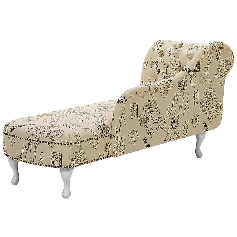 NIMES - Chaise longue - Beige - Linkerzijde - Polyester
