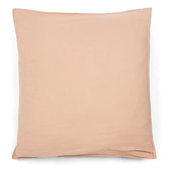 Haomy Taie d'oreiller Dili en voile de coton | Beige rosé