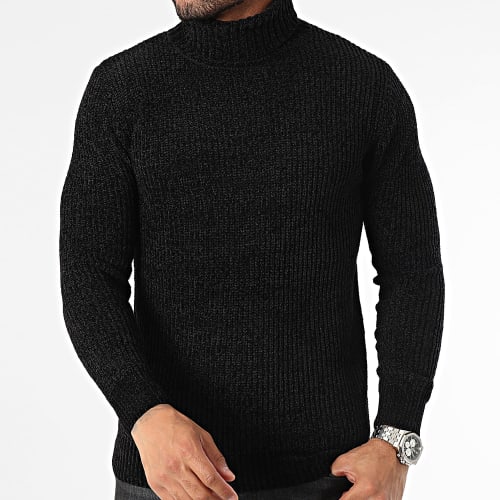 Pull Col Roulé Noir