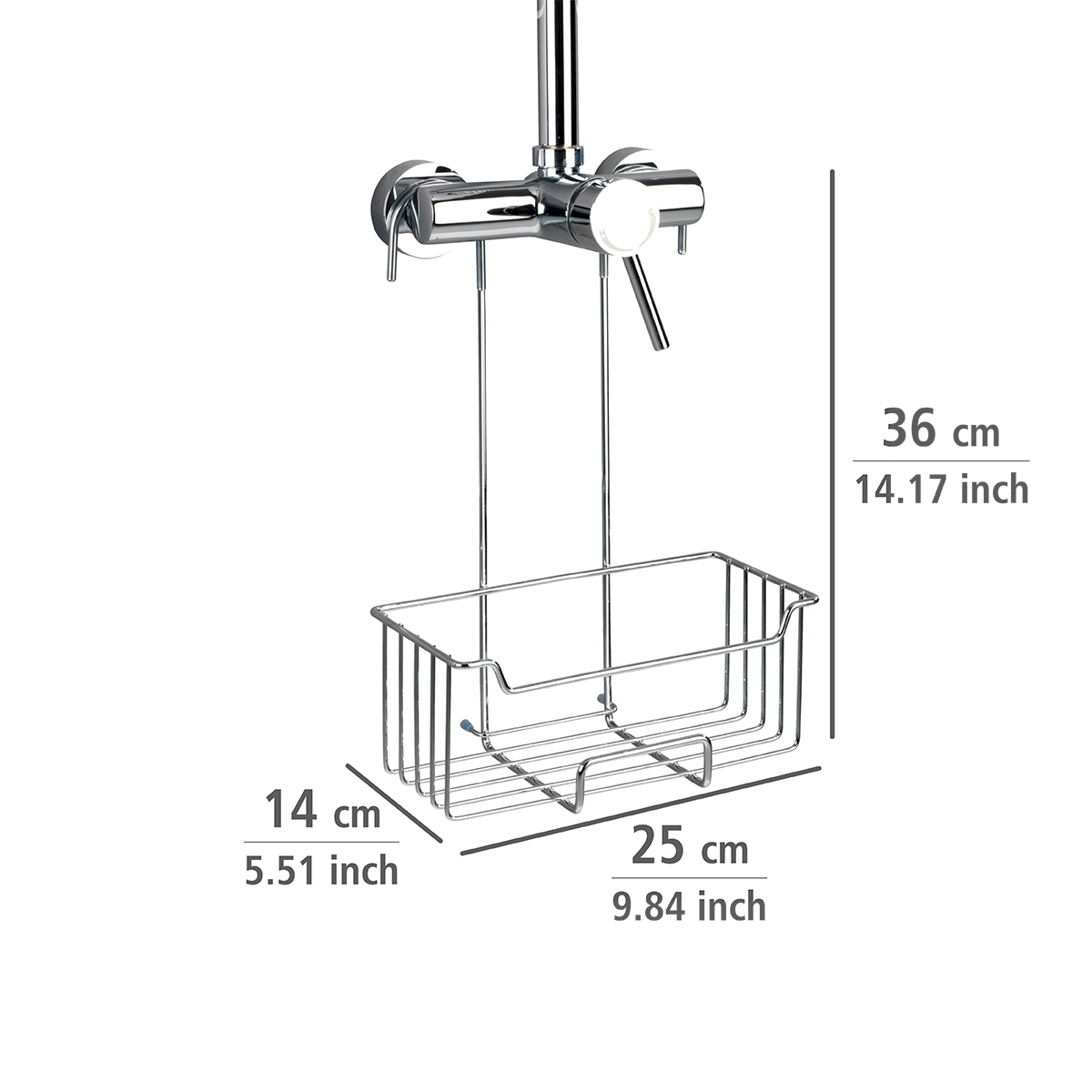 Wenko Milo douchecaddy RVS glanzend