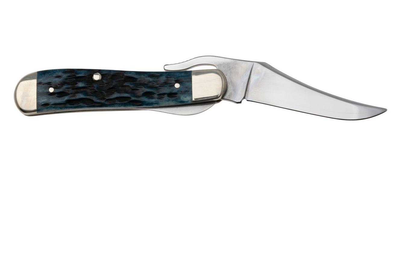 Case Russlock 51859 Pocket Worn Mediterranean Blue Bone, Peach Seed Jig 61963L SS zakmes