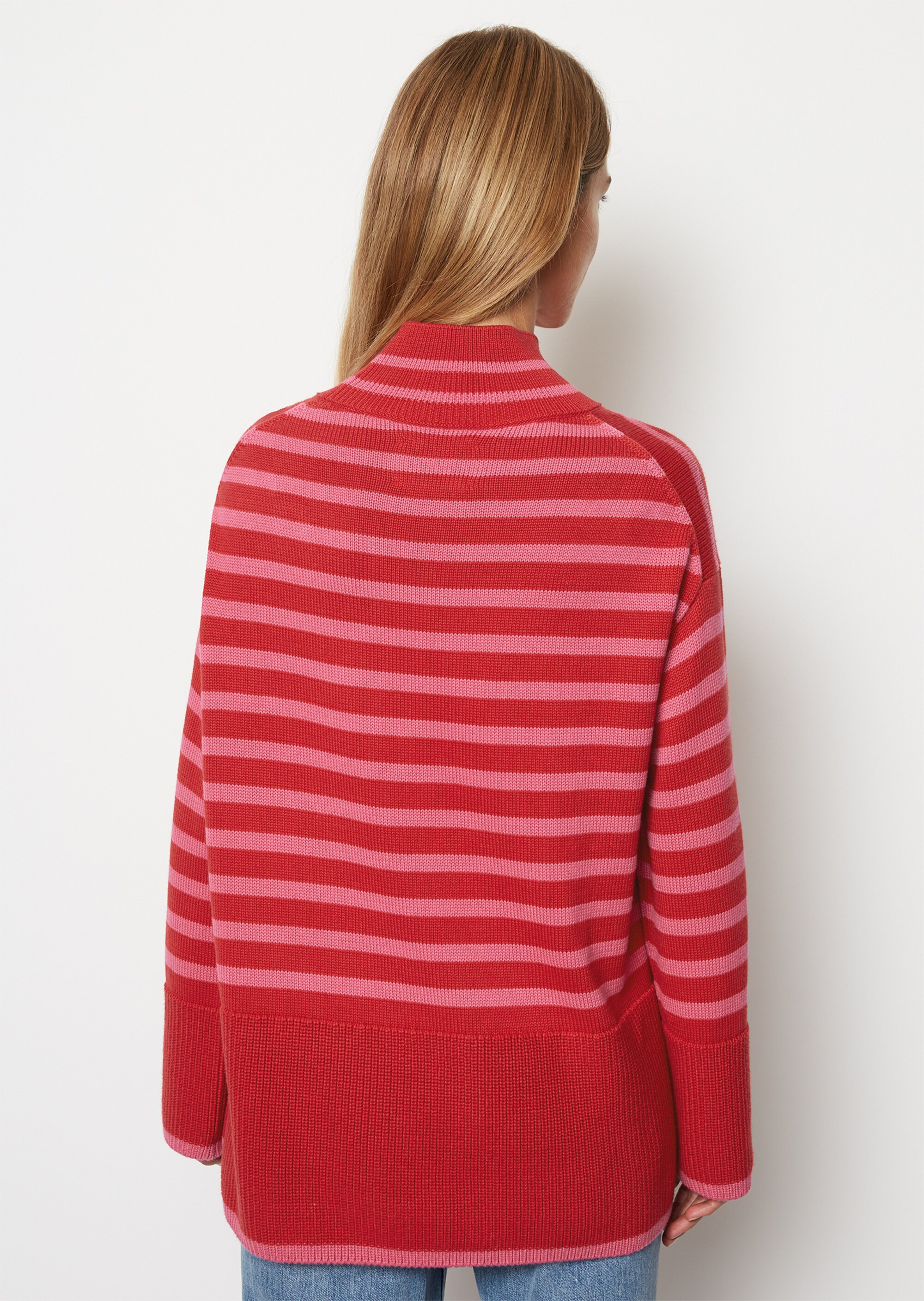 Oversize Strickpullovermit Streifen-Dessin