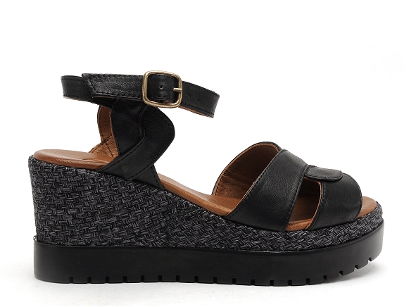 Lune et l autre nu pieds talons femme valance noir